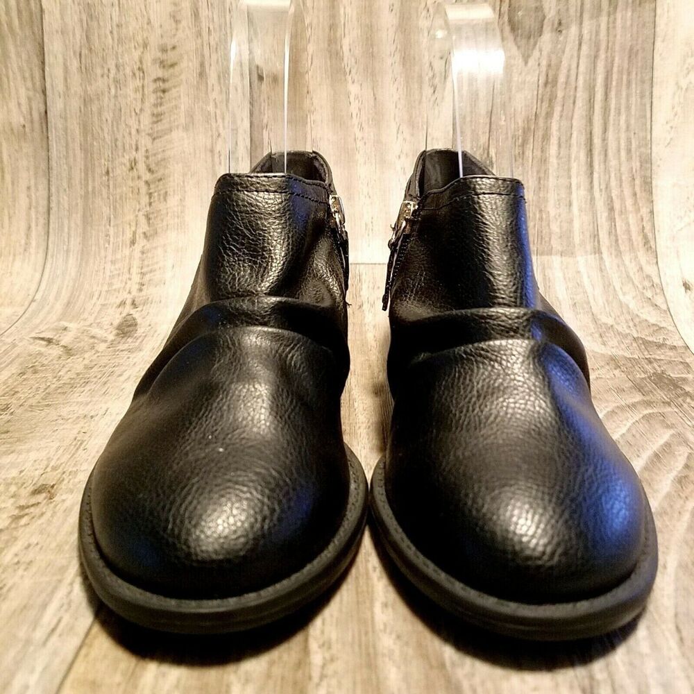 Dr. Scholls Womens Julian  Sz 7 Black Faux Leather Ankle Boots Booties - Picture 2 of 7